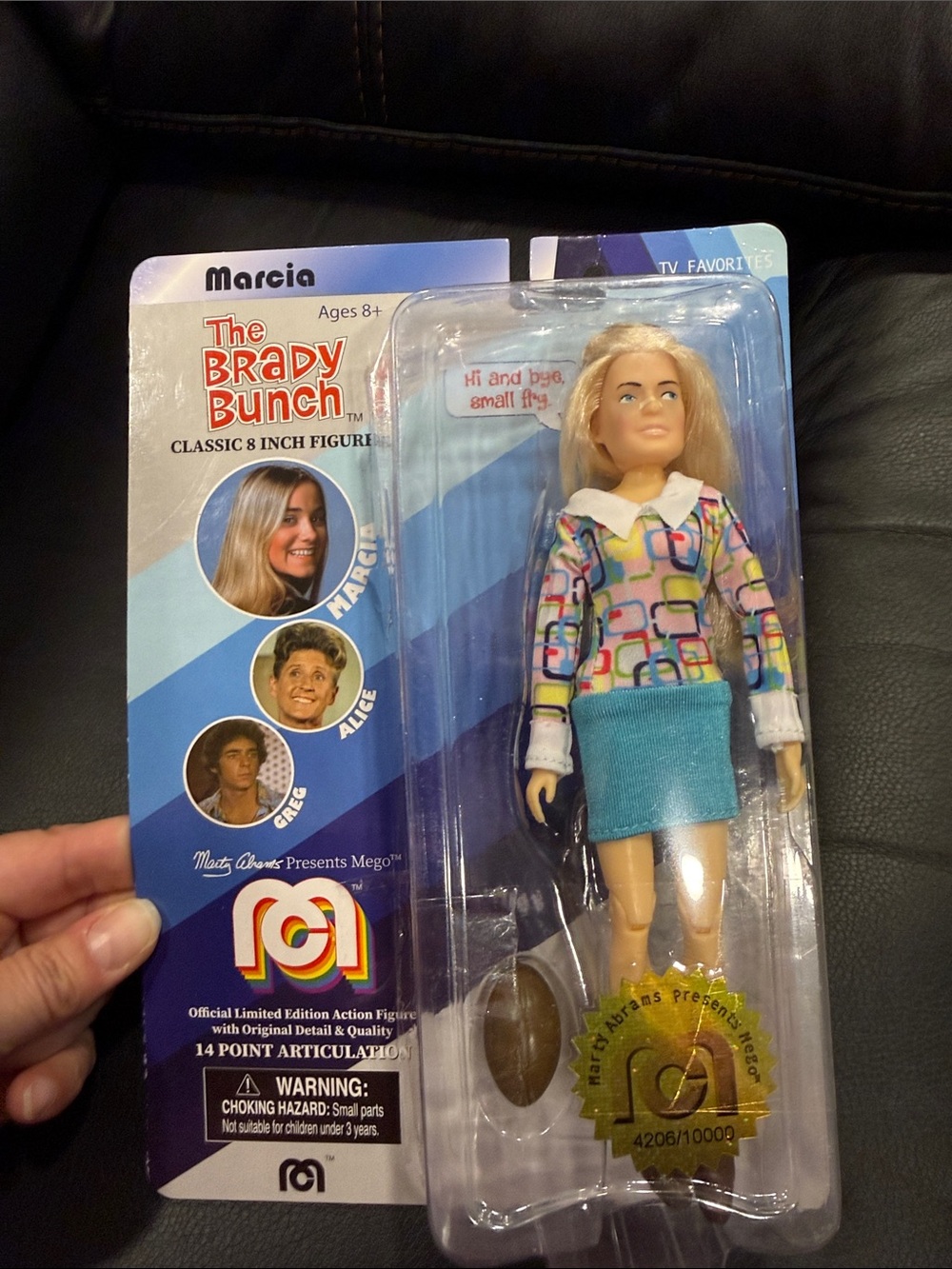 New! EGO The Brady Bunch Marcia Brady Collector Doll in Blonde Hair Blue Skirt